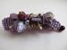 Handmade Beaded Berry Leaves Purple Hair Barrette Clip