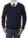 Luciano Natazzi Men's Pullover V-Neck Long Sleeve Sweater Cotton Relaxed Fit