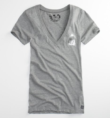 Volcom Nyc Prep V-Neck Tee – Heather Grey X Med