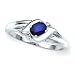 10K White Gold 0.01 ct. Diamond and 5/8 ct. Sapphire Ring