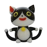 かわいい 手作り ガラス細工 ザ・妖怪 ハチワレ猫又 CYK1777 かわいい 手作り ガラス細工 ザ・妖怪 ハチワレ猫又 CYK1777