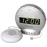 Sonic Alert Clock with Bed Shaker and Phone Signaler