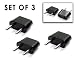 American to European Outlet Plug Adapter - Set of 3