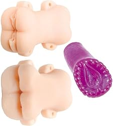 Fleshy Light Vagina and Back Door Power Stroker Male Masturbator and Pocket Pussy - 2 Pack