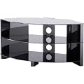 Alpha by Alphason High Gloss Black Corner TV Stand