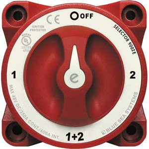 Blue Sea 9002e e-Series Battery Switch Selector w/ Alternator Field Disconnect
