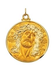 Face Of Jesus (Ecce Homo) Pendant 14K Yellow Gold 33.00 mm