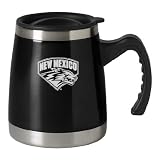University of New Mexico - 16-ounce Squat Travel Mug Tumbler - Black