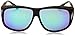 Cocoons Aviator XL Polarized Sunglasses, Black Frame & Amber Green Mirror Lens, 64 mm