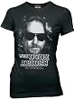 The Big Lebowski The Dude Abides Black Junior T-shirt