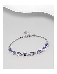 Purple CZ Bracelet In 92.5 Sterling Silver