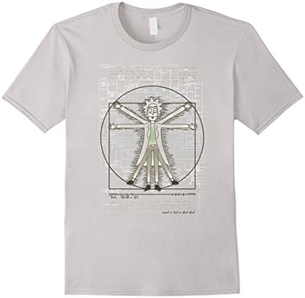 Men's Virtruvian Rick T-Shirt Large Silver