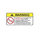 BMW Alpina B12 No Bra, Warning decal, sticker