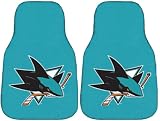 San Jose Sharks 2-pc Printed Carpet Car Mat Set