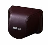 Nikon CB-N2000SC Brown Leather Body Case Set for Nikon 1 J1 Digital Camera
