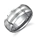Beveled Edge Brush Finish 8 mm Comfort Fit Mens Tungsten Wedding Band Ring Size 10