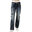 Evisu ecru logo denim jeans