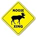 MOOSE CROSSING -Sign- xing hunter hunting lodge signs