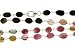 Sterling Silver Chain Link Multi-Color Tourmaline Necklace each Bead appox. 4mmx5mm - 24 Inch in Length