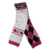 Monster High 2/pr Knee High Socks Pink, Black & White Shoe Size 4-11