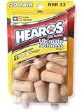 Hearos Ultimate Softness Series Foam Earplugs, 20-Pair