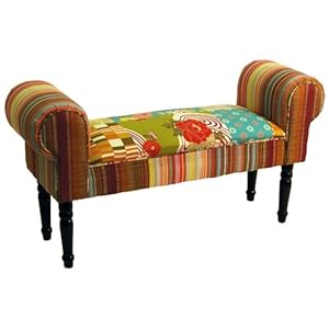 PATCHWORK Pouf chaise Shabby Chic Multicolore: Cuisine