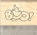 Halloween Boo! Rubber Stamp - Wood Mounted