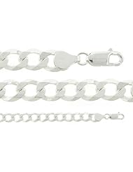 Sterling Silver Cuban Solid High Polish Link Lobster Clasp Chain Necklace 6.9MM 26"