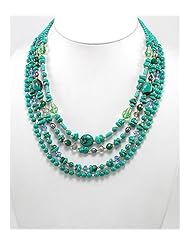 Turquoise Necklace In Brass