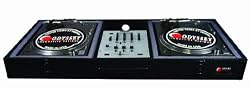 OdysseyCBM10ECarpetedDjCoffinForA10MixerAnd2TurntablesInBattlePositionWithSurfaceMountHardware