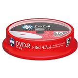 HP データ用DVD-R 4.7GB 16倍速対応 ホワイトワイドプリンタブル 10枚スピンドル DVD-R4.7HPWBX10SA