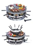 Andrew James 8 Person Luxury Stone Raclette Grill & Fondue Set from Andrew James