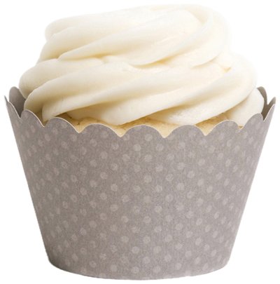 Dress My Cupcake Standard Gray Cupcake Wrappers, Set of 100