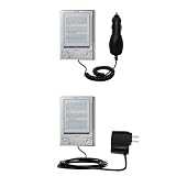 Essential Kit for the Sony Reader PRS-505 - includes Car and Wall Charger with Rapid Charge Technology - Gomadic Brand w/ TipExchange Technology