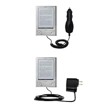 Essential Kit for the Sony Reader PRS-505 - includes Car and Wall Charger with Rapid Charge Technology - Gomadic Brand w/ TipExchange Technology
