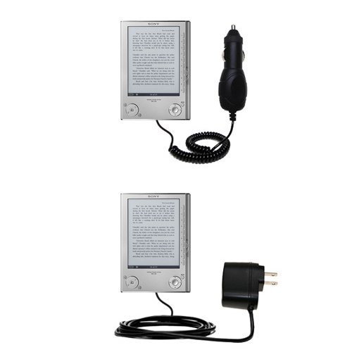 Essential Kit for the Sony Reader PRS-505 - includes Car and Wall Charger with Rapid Charge Technology - Gomadic Brand w TipExchange Technology
