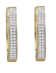 0.25CTW DIAMOND MICRO PAVE HOOPS