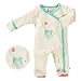 Baby Soy Illustrated Organic Footie, Dog (3-6M/Neutral Cream)