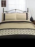 Chartwell Natural/Chocolate Double Bed Luxury Duvet Cover Set