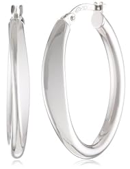 14k Gold Medium Oval Hoop Earrings