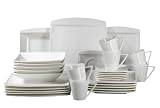 Zoom Produkt-Bild: Verso 922171 Kombiservice 30-teilig Pura mit je 6 Tassen, Untertassen, Desserteller, Teller tief und Teller flach