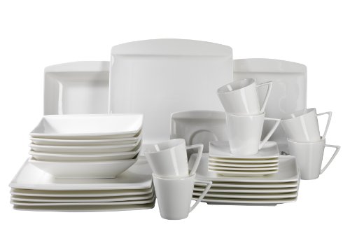 Verso 922171 Kombiservice 30-teilig Pura mit je 6 Tassen, Untertassen, Desserteller, Telle im Preisvergleich 