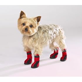 RED - LARGE - High-Top Neoprene Winter Dog Boots