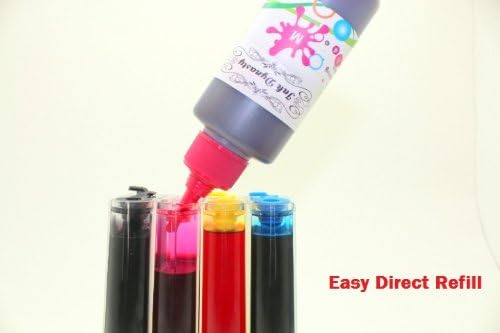 Ink Dynasty 200ML UV Resistant Black Dye Ink Refill Kit for Refillable cartridge Canon PGI-225 CLI-226 CLI-2261 2262 CIS CISS