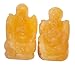 A Pair of Yellow Calcite Ganesh 01 Pocket Size Elephant God Healing Crystal 1