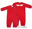 Sckoon Organic Cotton Baby Sleeper with Wings Holiday Red 0-6m