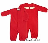 Organic Cotton Baby Sleeper with Wings (Holiday Red) 6-12m