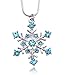 cocojewelry Snowflake Pendant Necklace Bridesmaid Christmas Holiday Prom Jewelry