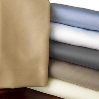 Echelon Home 600 Egyptian Sateen King Duvet Cover Set, Ivory