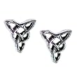 Stud Earrings Sterling Silver - Celtic Knot Small Triangle
